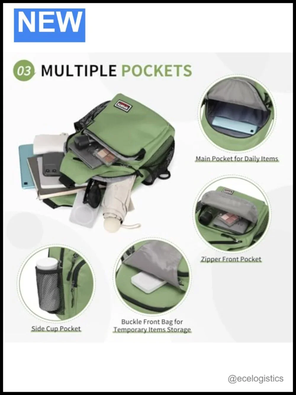 Convertible Sling Backpack Crossbody Lightweight Daypack for Travel Hiking